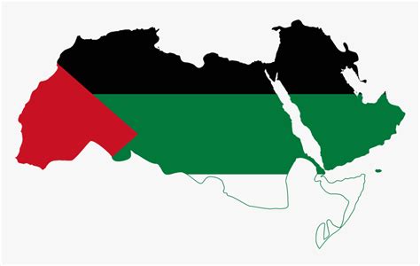 Arab World Flag Map