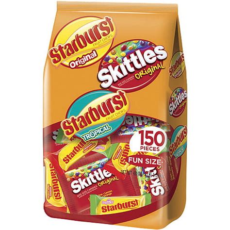 Skittles & Starburst Halloween Candy Variety Pack, 48 Oz, 150Ct - Walmart.com - Walmart.com