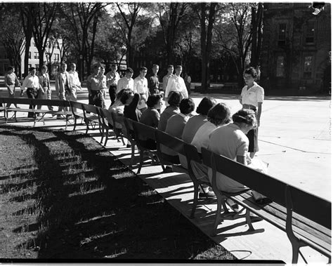Freshmen Start first Day On University Campus, September 1952 | Ann Arbor District Library