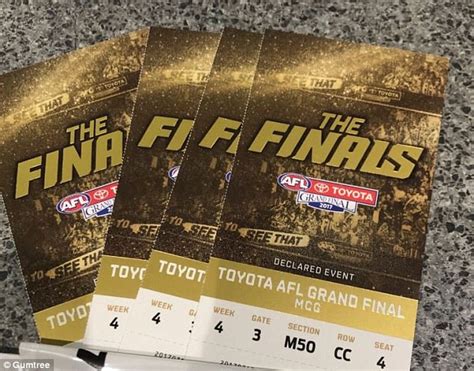 AFL grand final tickets for sale at up to $10,000 online | Daily Mail Online