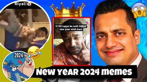 Happy New Year 2024 funny 😆 meme | khao maa kasam 😂| meme reaction ...