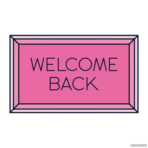 Welcome Back Signs Free Printable Skip To End Of List. - Printable Templates Free