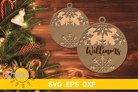 Snowflake Christmas Ornament SVG (1667948)