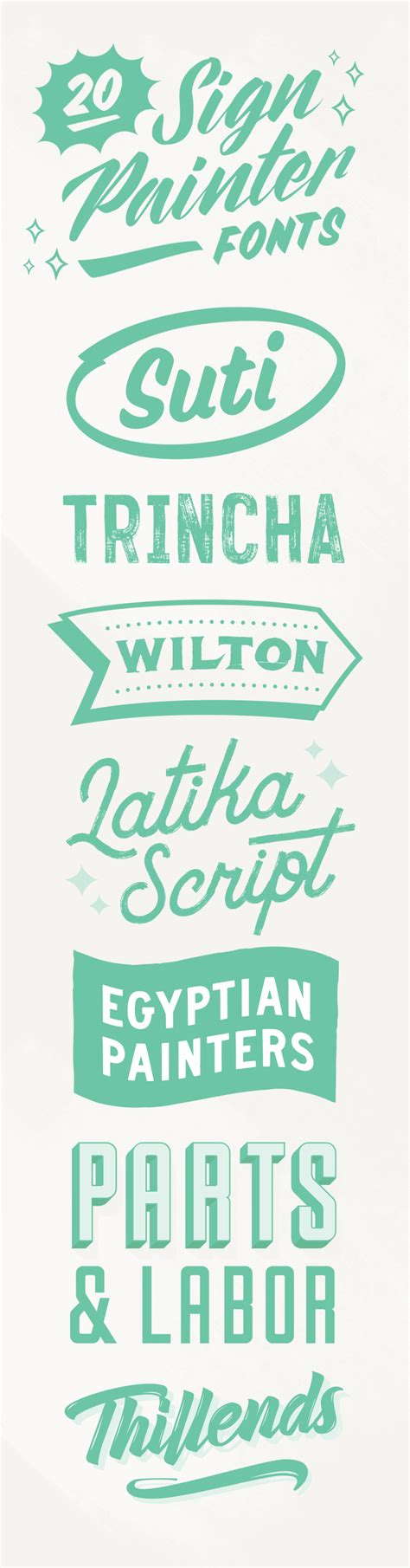 20 Sign Painter Fonts to Create Labels, Signs, and Cards - Creative ...