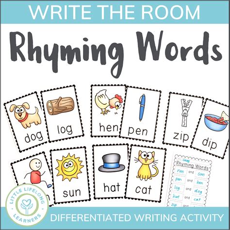 Rhyming Word Activity - Write the Room - Little Lifelong Learners