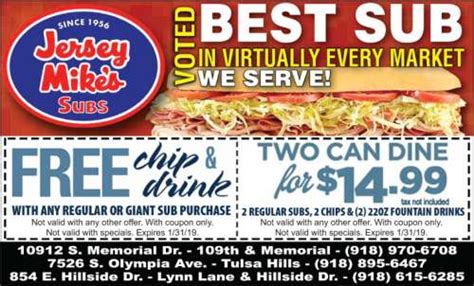 Jersey Mike's Sub Coupons & Deals | Save at ValueNews.com