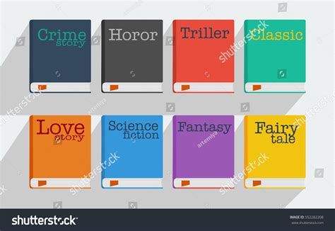 Set Fiction Genre Icons Romance Fairytale Stock Vector (Royalty Free ...