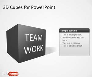 Free 3D Cube Shape for PowerPoint with Perspective - Free PowerPoint Templates - SlideHunter.com