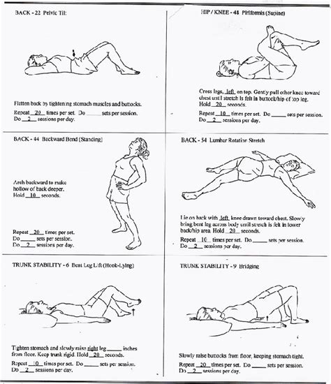 Printable Exercises For Sciatica Pain