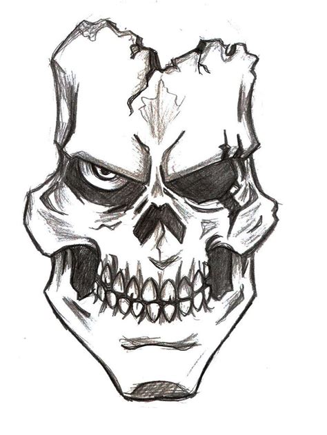 Skull Drawing Easy at GetDrawings | Free download