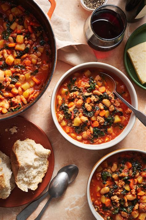 Italian Sausage, White Bean, and Kale Soup - Baker by Nature