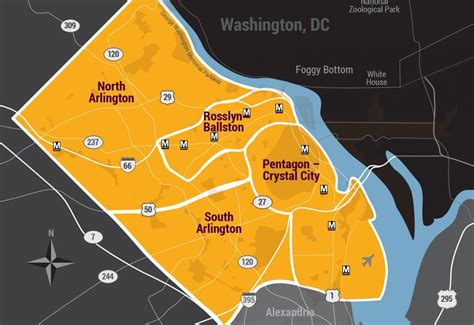 Arlington Virginia On A Map | Virginia Map