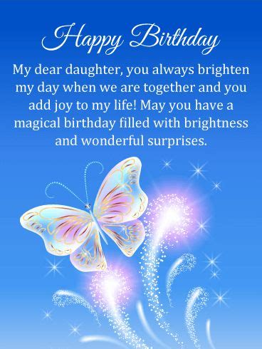 Send Free Magical Butterfly Happy Birthday Card for Daughter to Loved Ones on … | Birthday ...