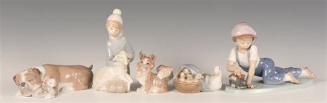 Lot Detail - LLADRO PORCELAIN FIGURINES - CHILDREN & ANIMALS