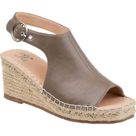 Journee Collection - Women's Journee Collection Crew Espadrille Wedge Sandal - Walmart.com ...