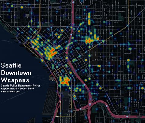 Seattle (downtown) Weapons and Narcotics Heat Maps | MantasCode