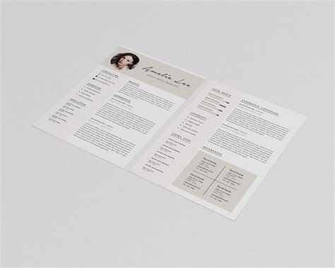 Creative Resume Template, Minimalist Resume, CV Design, Resume With Photo, Clean Resume ...