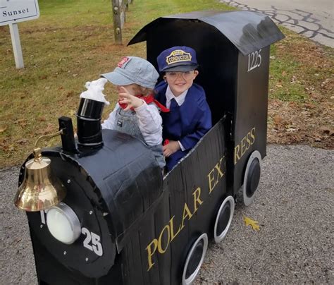 Fun Halloween Train Wagon Idea for Polar Express Costume