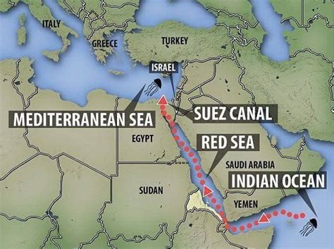 Map Of Red Sea And Suez Canal - Yoshi Katheryn