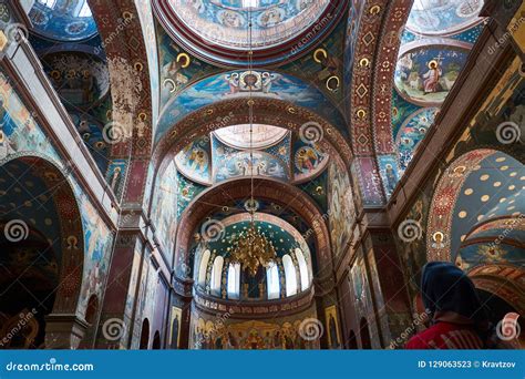 Christian Church Interior Vaults. New Athos Monastery 1875 Year Built, Abkhazia Stock Image ...