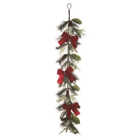 Transpac Artificial 60 In. Multicolor Christmas Bow Garland : Target