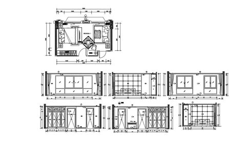 Bedroom Design DWG File Free Download - Cadbull