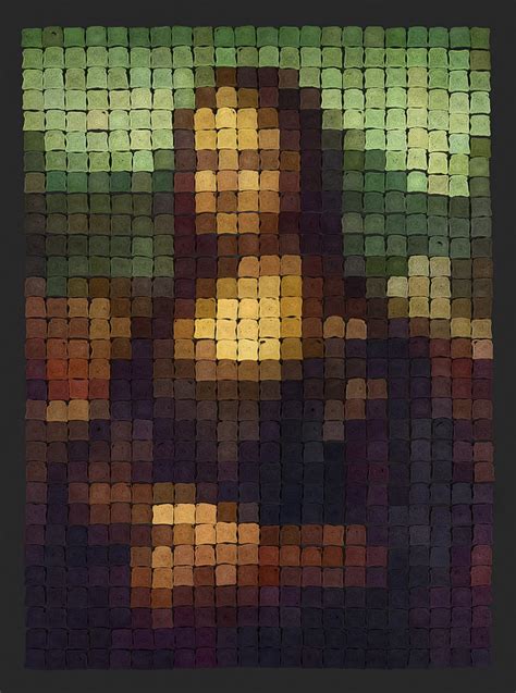 digestible art – da vinci | Pixel art pattern, Pixel art, Cross stitch art