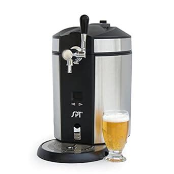 Amazon.com: Draft Beer Dispenser Mini Kegerator Countertop Portable Keg LED Stainless Kitchen ...