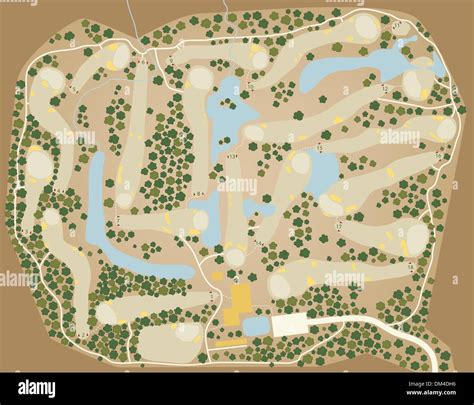 Golf course map Stock Vector Image & Art - Alamy