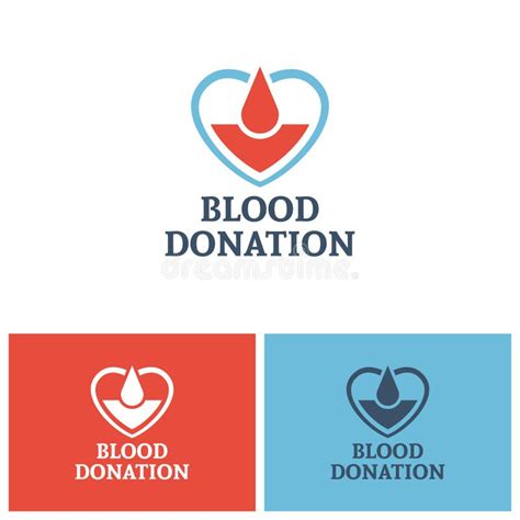 Blood Donation Vector Logo Design Concept Stock Vector - Illustration ...