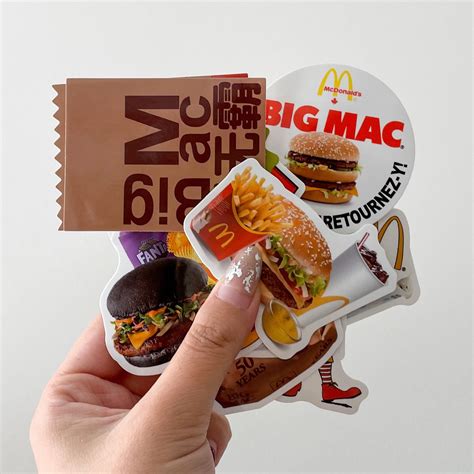 McDonalds Stickers｜Random Set of 5｜Set of 10｜Big Mac Stickers｜McFlurry Stickers｜Fries Stickers ...