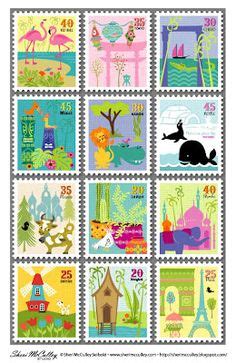 6 Best Images of Free Printable Stamps - Free Printable Vintage Postage Stamps, Santa or ...