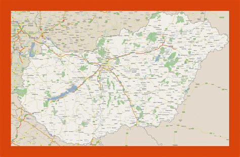 Road map of Hungary | Maps of Hungary | Maps of Europe | GIF map | Maps ...