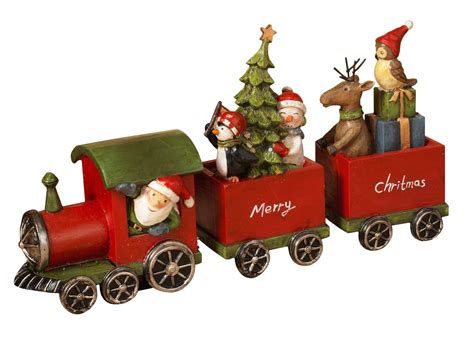 Resin Holiday Train Decoration with Santa and Friends, Multi, 10.8 ...