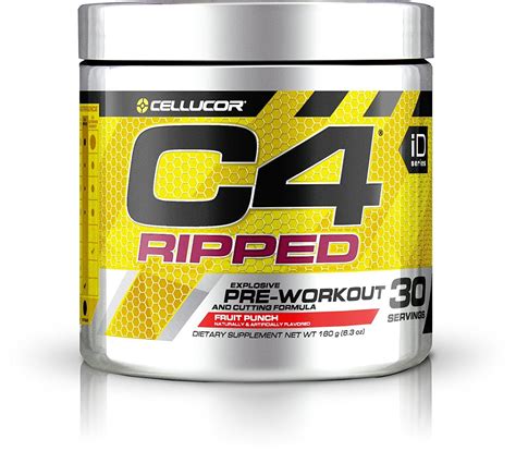 Cellucor C4 Ripped Pre Workout Powder Energy Drink + Fat Burner, Fat ...