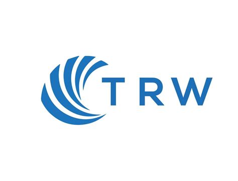 TRW letter logo design on white background. TRW creative circle letter ...