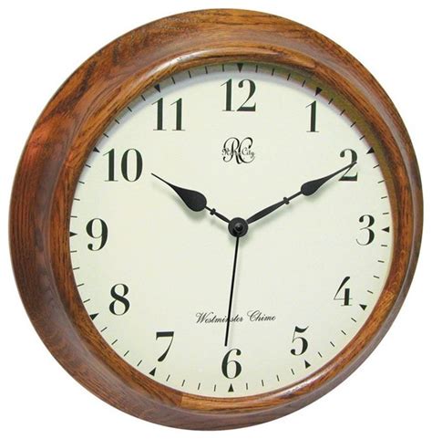 Oak Post Office Chiming Wall Clock - Traditional - Wall Clocks - by DesignerCurios