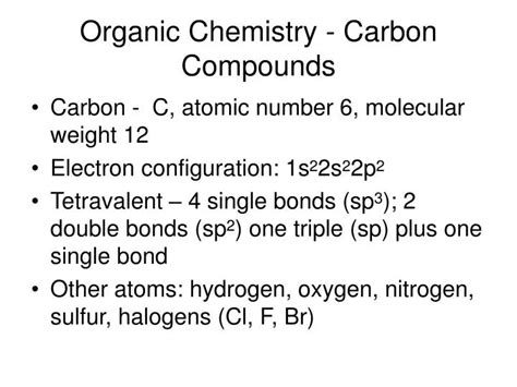 PPT - Organic Chemistry - Carbon Compounds PowerPoint Presentation, free download - ID:794662