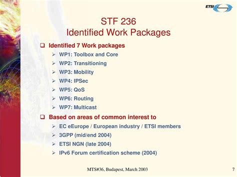 Status Reports (STF 213, MTS-IPT, STF 236) and Info (STF 219, STF 224) - ppt download