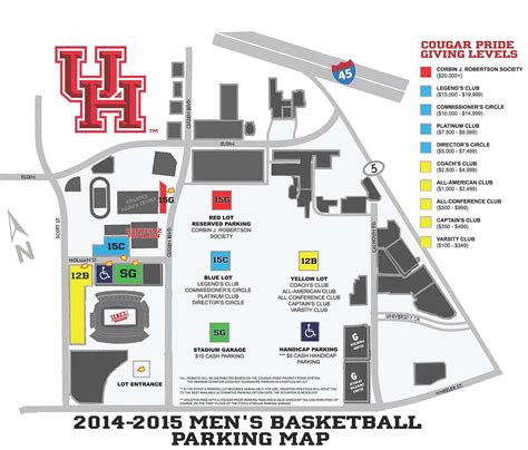 UH mapa do parque - U de h mapa (Texas - EUA)