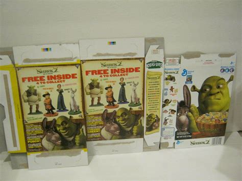 SHREK - Cereal Box, Fruit Roll-Ups Box and Fruit Gushers Box - Lot of 3- Flat... | #3901726193