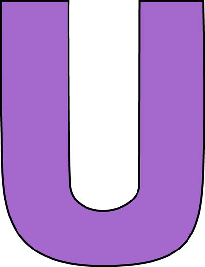 u | Purple Letter U Clip Art Image - large purple capital letter U ...