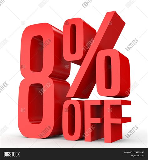 Eight Percent Off. Discount 8 % Image & Photo | Bigstock