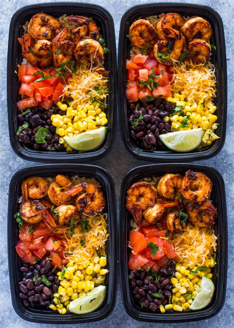 Meal-Prep Shrimp Taco Bowls | Gimme Delicious