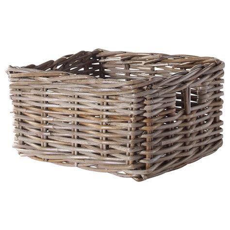 BYHOLMA basket, gray, 25x29x15 cm (9 ¾x11 ½x6") - IKEA CA