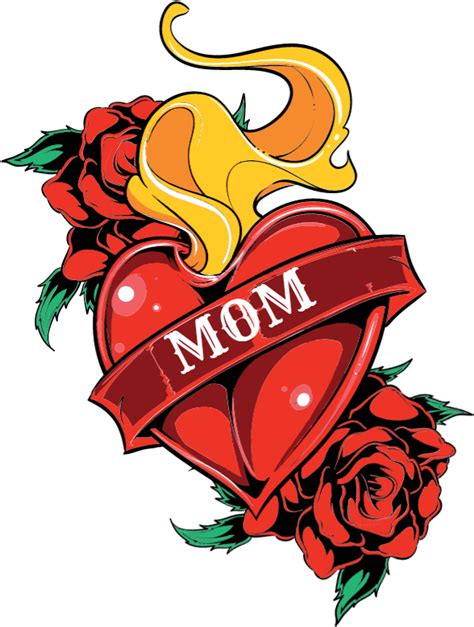 Download Tattoo Clipart , Png Download - Mom Heart Tattoo Png - ClipartKey
