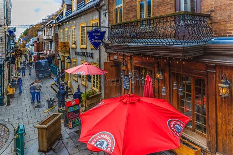 Petit Champlain Quartier, Quebec City, Old Quebec City, Quebec, Canada Editorial Stock Image ...