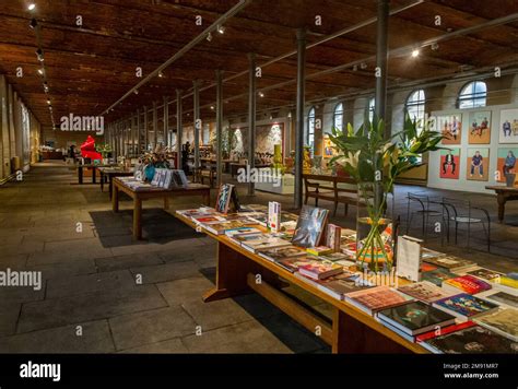 The interior of Salts Mill in Saltaire. Originally a textile mill, this is now an art gallery ...