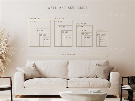 Wall Art Size Guide Frame Size Guide Print Size Guide | Etsy