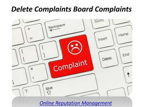 PPT - Delete Complaints Board Complaints PowerPoint Presentation, free ...